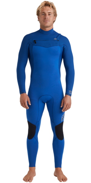 2025 Billabong Mens Revolution Natural 4/3mm Chest Zip Wetsuit 24AW193512 - Dark Cobalt